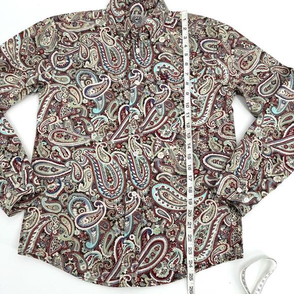 Cinch Boy's Paisley Button Down Long Sleeve Western Shirt Top Size L 12‎ - Picture 8 of 9